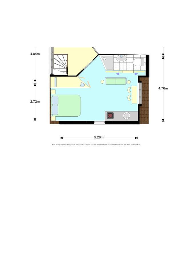 Estudio con 1 cama grande